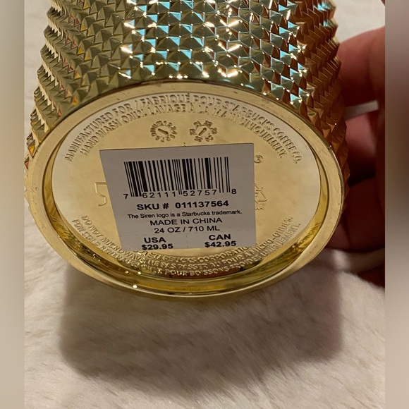 Brand New- Gold Starbucks tumblers drinkware cold cups - Picture 3 of 5